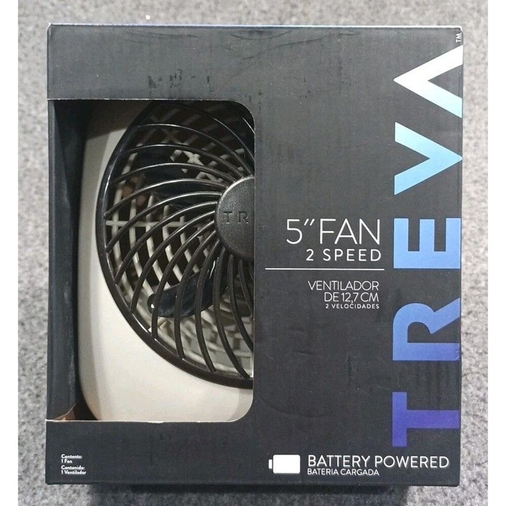 Treva/O2cool Fd05004 Table Fan, 5 Inch Dia. Blade, 2 Speed